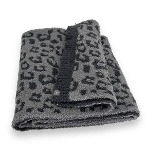 Barefoot Dreams Cozychic Grey Leopard Print Scarf In the wild gray cheetah